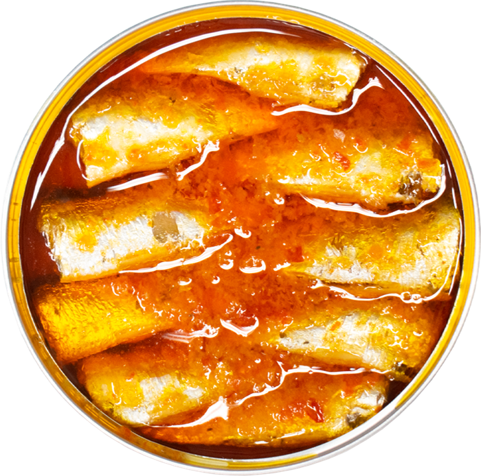 Små hestemakreller i brava-sovs