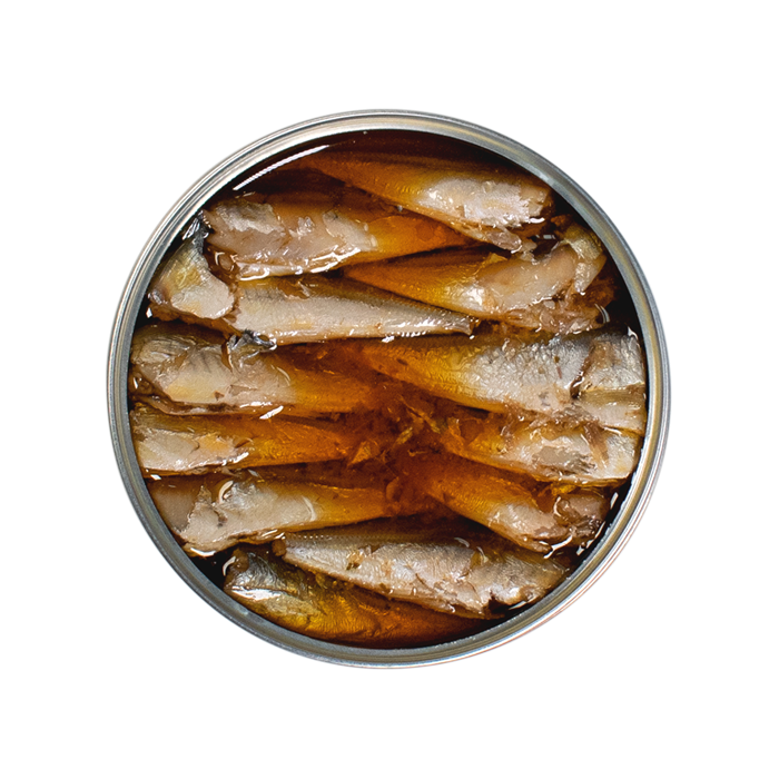 Små hestemakreller i ekstra jomfruolivenolie